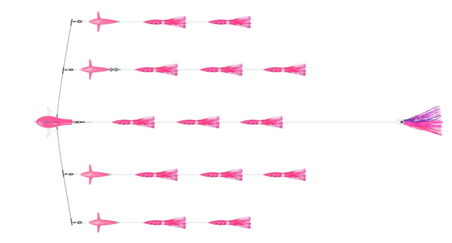 Spreader bar teaser system offshore trolling